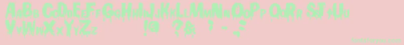 Gooey Font – Green Fonts on Pink Background