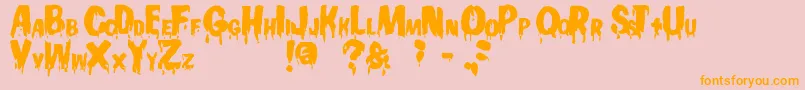 Gooey Font – Orange Fonts on Pink Background