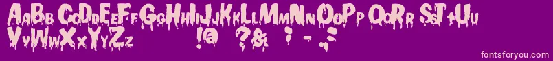 Gooey Font – Pink Fonts on Purple Background