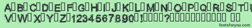 フォントLithium – 緑の背景に黒い文字