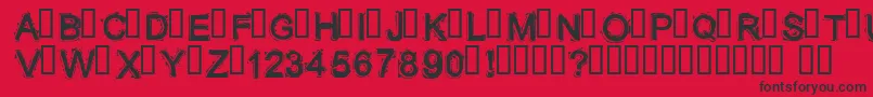 Lithium Font – Black Fonts on Red Background