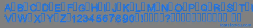 Lithium Font – Blue Fonts on Gray Background