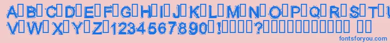 Lithium Font – Blue Fonts on Pink Background