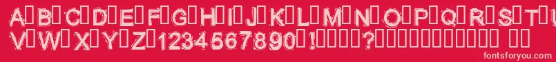 Lithium Font – Pink Fonts on Red Background