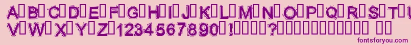 Lithium Font – Purple Fonts on Pink Background