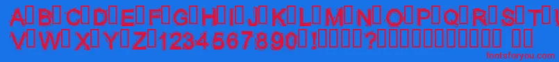 Lithium Font – Red Fonts on Blue Background