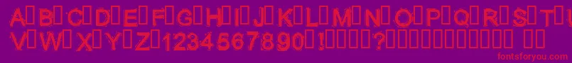 Lithium Font – Red Fonts on Purple Background