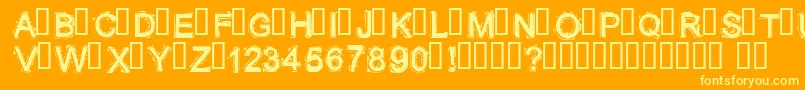 Lithium Font – Yellow Fonts on Orange Background