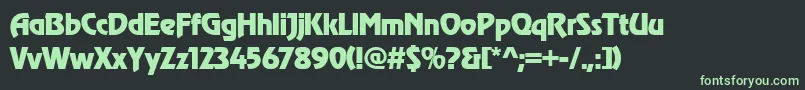 フォントRevuepee – 黒い背景に緑の文字