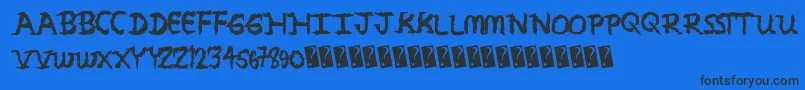 Seriallover Font – Black Fonts on Blue Background