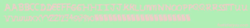 Seriallover Font – Pink Fonts on Green Background