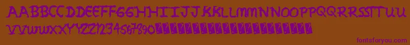 Seriallover Font – Purple Fonts on Brown Background