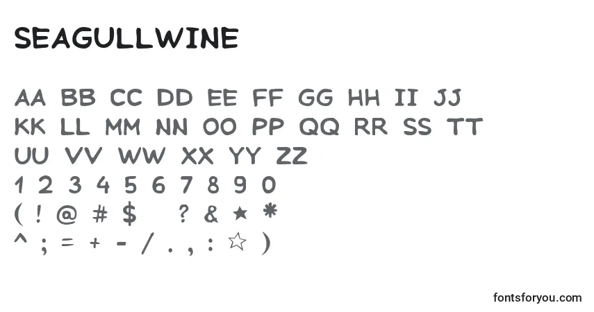 Schriftart SeagullWine – Alphabet, Zahlen, spezielle Symbole