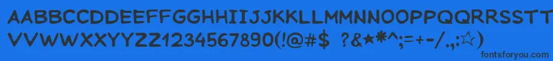 SeagullWine Font – Black Fonts on Blue Background