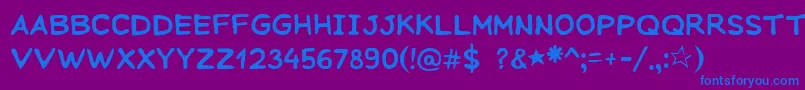 Шрифт SeagullWine – синие шрифты на фиолетовом фоне