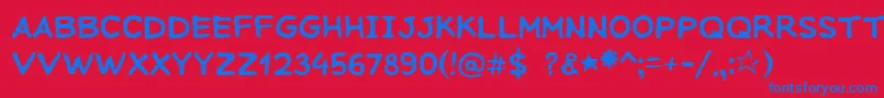SeagullWine Font – Blue Fonts on Red Background