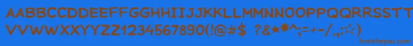 Шрифт SeagullWine – коричневые шрифты на синем фоне