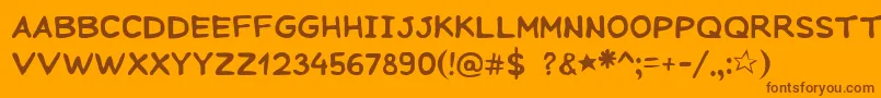 Шрифт SeagullWine – коричневые шрифты на оранжевом фоне