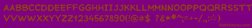 SeagullWine-Schriftart – Braune Schriften auf violettem Hintergrund