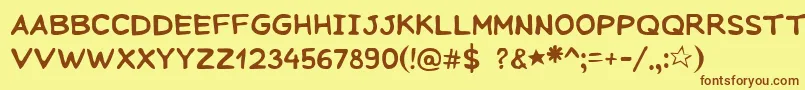SeagullWine-fontti – ruskeat fontit keltaisella taustalla
