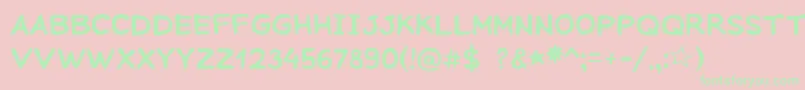 SeagullWine-Schriftart – Grüne Schriften auf rosa Hintergrund