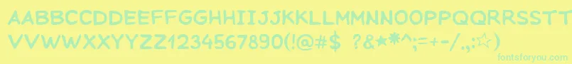 SeagullWine Font – Green Fonts on Yellow Background