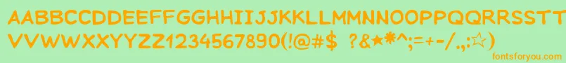 SeagullWine Font – Orange Fonts on Green Background