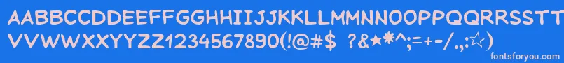 SeagullWine Font – Pink Fonts on Blue Background
