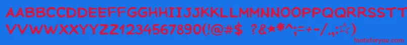SeagullWine-fontti – punaiset fontit sinisellä taustalla