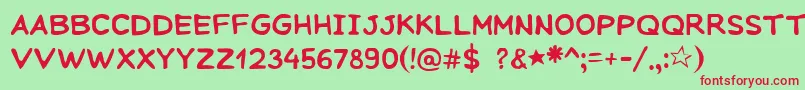 SeagullWine Font – Red Fonts on Green Background