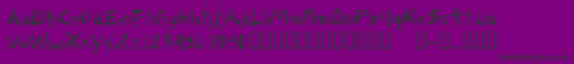 CfwhitetrashRegular Font – Black Fonts on Purple Background