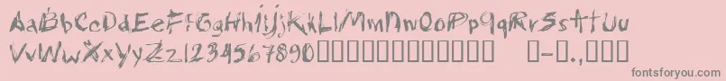 CfwhitetrashRegular Font – Gray Fonts on Pink Background