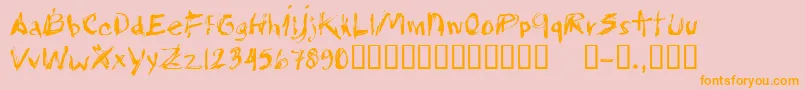 CfwhitetrashRegular Font – Orange Fonts on Pink Background