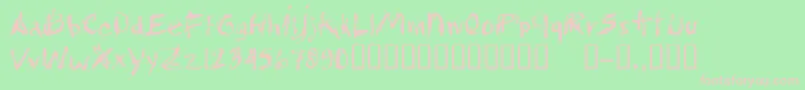 CfwhitetrashRegular Font – Pink Fonts on Green Background