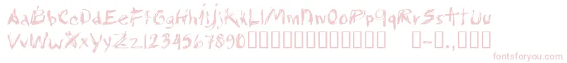 CfwhitetrashRegular Font – Pink Fonts on White Background