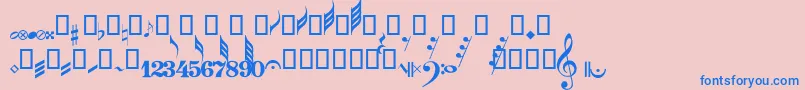 GuitarPro Font – Blue Fonts on Pink Background