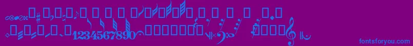GuitarPro Font – Blue Fonts on Purple Background