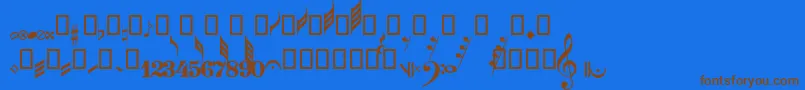 GuitarPro Font – Brown Fonts on Blue Background