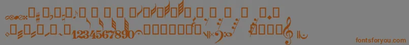 GuitarPro Font – Brown Fonts on Gray Background