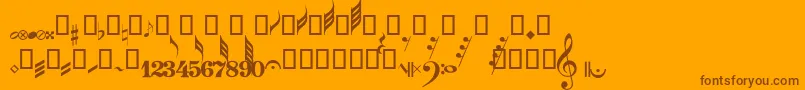GuitarPro Font – Brown Fonts on Orange Background