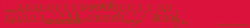 GuitarPro Font – Brown Fonts on Red Background