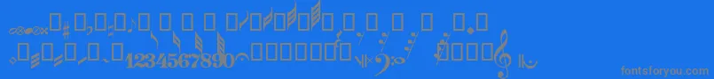 GuitarPro Font – Gray Fonts on Blue Background