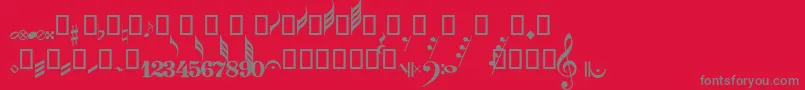 GuitarPro Font – Gray Fonts on Red Background