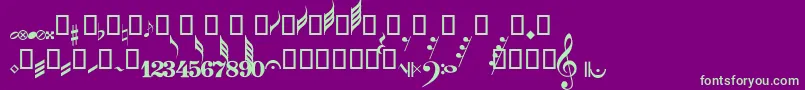 GuitarPro Font – Green Fonts on Purple Background
