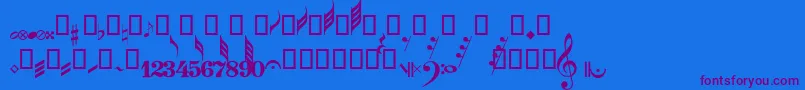 GuitarPro Font – Purple Fonts on Blue Background