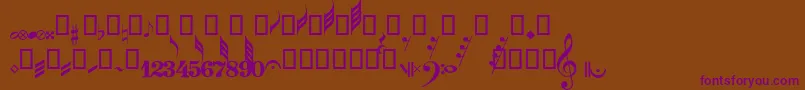 GuitarPro Font – Purple Fonts on Brown Background