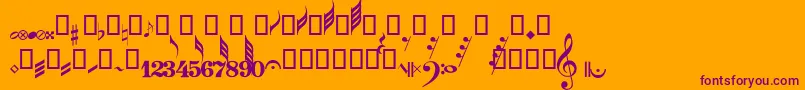 GuitarPro Font – Purple Fonts on Orange Background