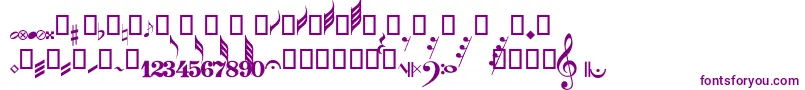 GuitarPro Font – Purple Fonts on White Background
