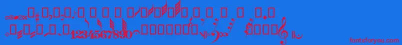 GuitarPro Font – Red Fonts on Blue Background