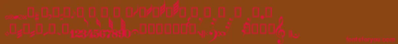 GuitarPro Font – Red Fonts on Brown Background